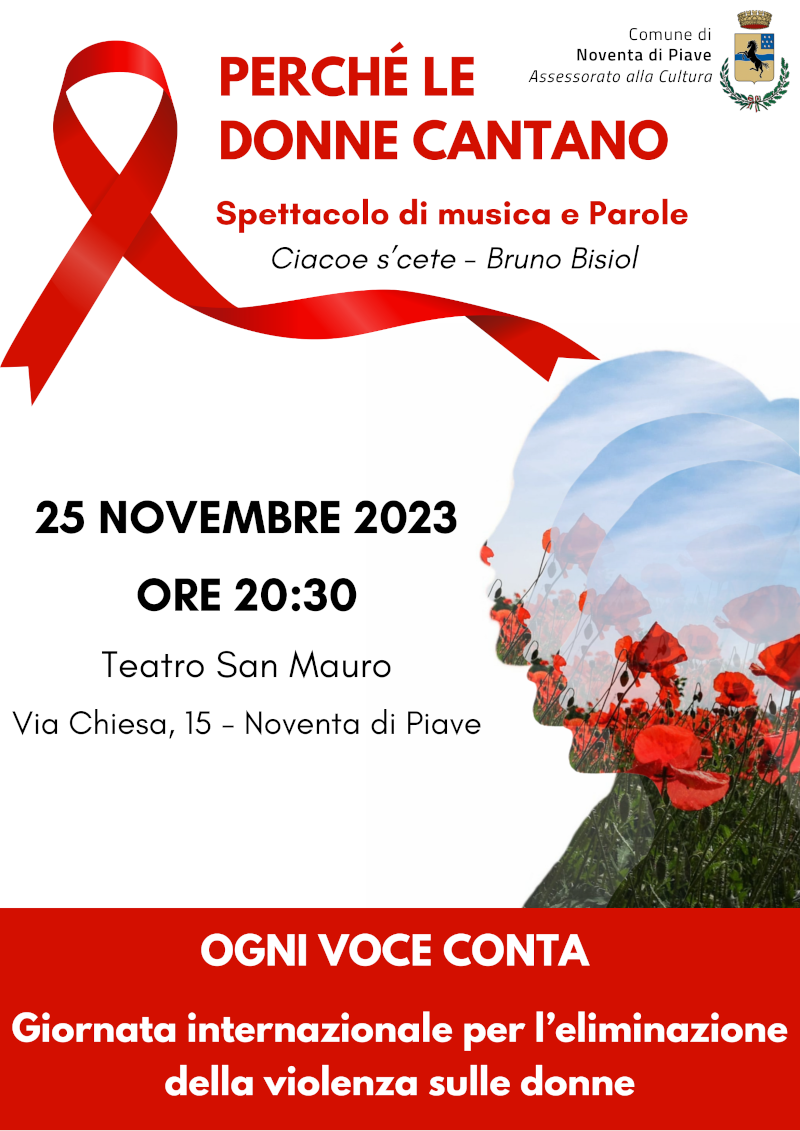 perche le donne cantano 25 novembre 2023